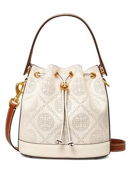 Tory Burch水桶包, Tory Burch | T Monogram Perforated Leather Bucket Bag商品图片 