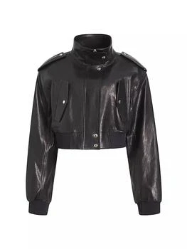 Khaite | Kember Leather Jacket,商家Saks Fifth Avenue,价格¥28505