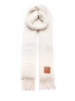 Loewe | Loewe Logo Patch Fringed Scarf 9.6折, 独家减免邮费