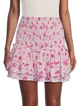 推荐​Floral Shirred Mini Skirt商品
