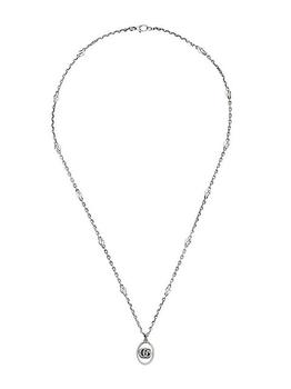 Gucci | Necklace In Aged Sterling Silver With Double G Pendant商品图片,