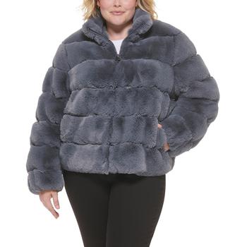 Calvin Klein | Women's Plus Size Faux-Fur Coat商品图片,7.5折×额外7折, 额外七折