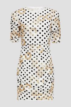 推荐Razula sequin-embellished polka-dot georgette mini dress商品