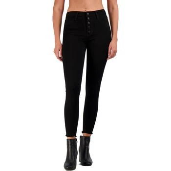Just Black | Just Black Women's High Waisted Frayed Hem Cropped Skinny Jeans,商家BHFO,价格¥39