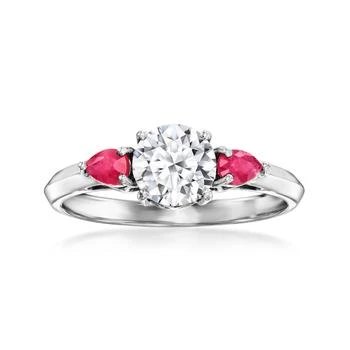 Ross-Simons | Ross-Simons Lab-Grown Diamond Ring With . Rubies in 14kt White Gold,商家Premium Outlets,价格¥10610