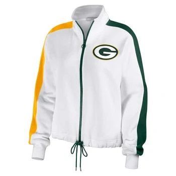 推荐WEAR by Erin Andrews Packers Contrast Sleeve Full-Zip Track Jacket - Women's商品