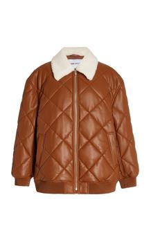 推荐Stand Studio - Women's Autumn Quilted Jacket - Brown - FR 34 - Moda Operandi商品