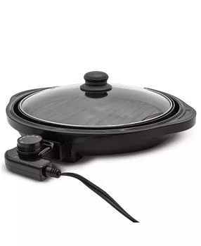 Elite Cuisine | 11" Electric Indoor Grill with Tempered Glass Lid,商家Macy's,价格¥317