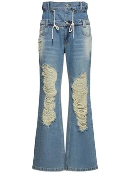ANDERSSON BELL | Beria String Double Waist Cotton Jeans 4.9折×额外8.5折, 独家减免邮费, 额外八五折