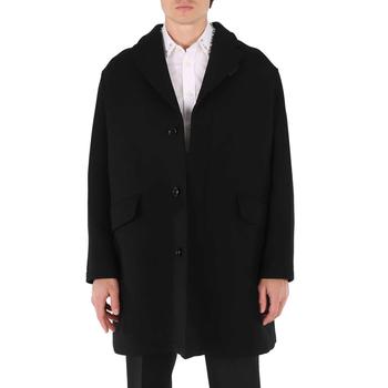商品Burberry | Men's Black Mid-Length Single-Breasted Wool Silk Coat,商家Jomashop,价格¥11362图片