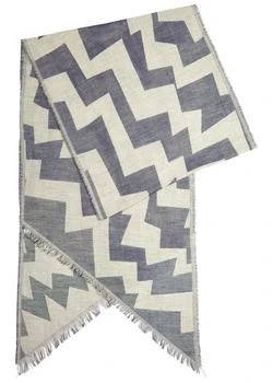 Vivienne Westwood | Zigzag logo-jacquard cotton scarf 独家减免邮费
