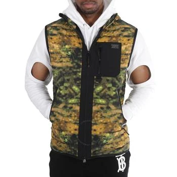 Burberry | Dark Fern Green Camouflage Print Puffer Gilet 4.3折, 满$200减$10, 满减