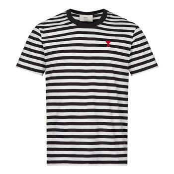 ami paris, AMI | Ami Paris Stripe T-Shirt - Black/ White商品图片 