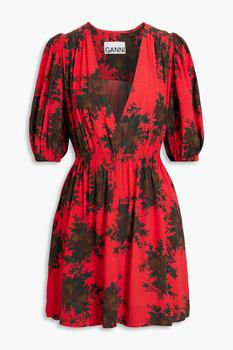 ganni dress, Ganni | Floral-print crepe mini dress商品图片 4.9折