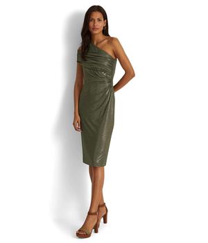 女装拉夫劳伦连衣裙, Ralph Lauren | Foil Print Jersey One Shoulder Cocktail Dress商品图片 7.4折