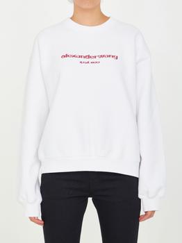 alexander wang卫衣, Alexander Wang | White sweatshirt with logo商品图片 9.5折