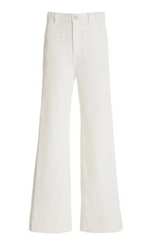 推荐Jeanerica - Women's St Monica Cropped Stretch High-Rise Flared-Leg Jeans - White - 24 - Moda Operandi商品