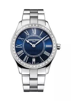 Frederique Constant | Women's Swiss Classic Diamond Silver-Tone Stainless Steel Bracelet Watch商品图片,