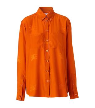 Burberry | Silk Jacquard Oversized Shirt商品图片,独家减免邮费