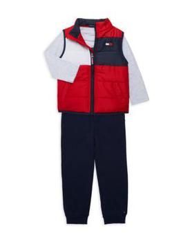 Tommy Hilfiger | Baby Boy’s 3-Piece Vest, Tee & Joggers Set商品图片,6.4折