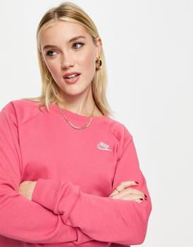 推荐Nike essential fleece sweatshirt in archaeo pink商品
