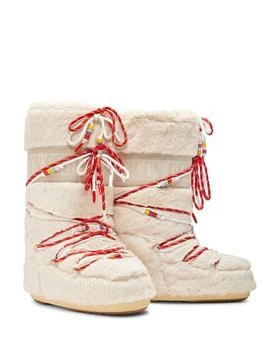 Moon Boot | Women's Icon Quilted Faux Fur Bead Trim Boots 