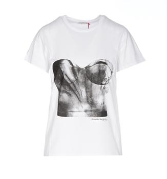 商品Alexander McQueen | Alexander McQueen Bustier Print T-shirt,商家Italist,价格¥2616图片