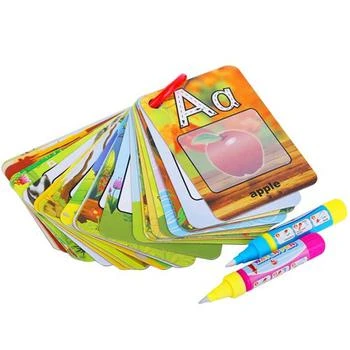 Fresh Fab Finds | Alphabet Water Coloring Cards With 2 Magic Water Pens Early Reusable Drawing Cards For Kids Alphabet Painting Flashcards For Early Education Multi,商家Verishop,价格¥198