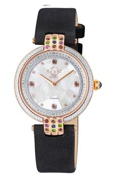 Gevril | Matera Gemstone Diamond Suede Strap Watch, 35mm - 0.038 ctw商品图片,2.5折