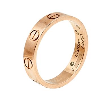 美国卡地亚戒指, [二手商品] Cartier | Cartier Love 18K Rose Gold Narrow Wedding Band Ring 48商品图片 9折, 满1件减$100, 满减