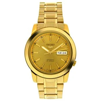 Seiko | 5 Automatic Champagne Dial Yellow Gold-tone Men's Watch SNKE56,商家Jomashop,价格¥1110