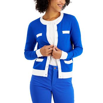 推荐Women's Colorblocked Cardigan, Created for Macy's商品