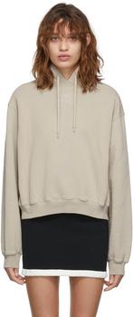 亚历山大·王精选, Alexander Wang | Taupe Structured Puff Logo Hoodie商品图片 