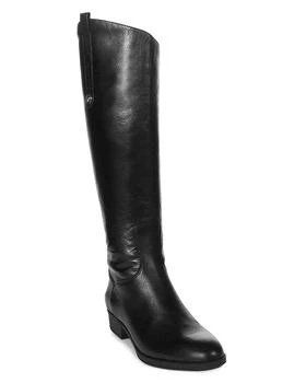 Sam Edelman | Women's Penny Round Toe Leather Low-Heel Riding Boots 