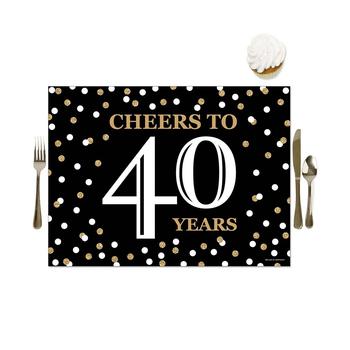 商品Big Dot of Happiness | Adult 40th Birthday - Gold - Party Table Decorations - Birthday Party Placemats - Set of 16,商家Macy's,价格¥145图片