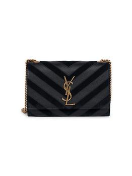 ysl小粉条海淘, Yves Saint Laurent | Small Kate Chain Monogram Chevron Suede & Leather Shoulder Bag商品图片 
