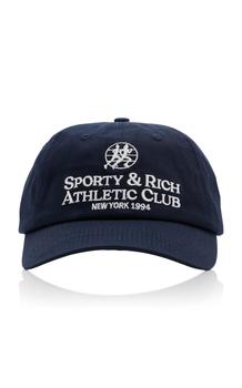 Sporty & Rich | Sporty & Rich - Women's S&R Athletic Club Cotton Baseball Cap - Blue - OS - Moda Operandi商品图片,5折