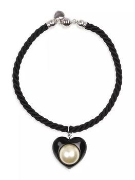 Julietta | Aya Resin, Enamel & Faux Pearl Cord Choker,商家Saks Fifth Avenue,价格¥1876