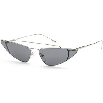 Prada | Prada Women's Sunglasses - Grey Lens Silver Cat Eye Frame | PRADA 0PR63US 1BC5S068 3.6折×额外9折x额外9.5折, 独家减免邮费, 额外九折, 额外九五折