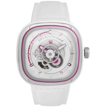 推荐SevenFriday Men's Watch - P-Series Beach Club White and Pink Dial Strap | P3C-12商品