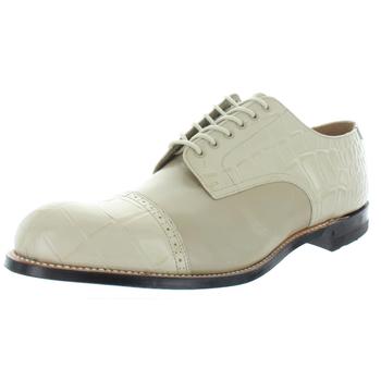 推荐Stacy Adams Mens Madison Leather Slip On Cap Toe Oxfords商品