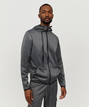 Reason Clothing | Hester Grey Tech Fleece Hoodie With Zip商品图片,2.3折×额外8折, 额外八折