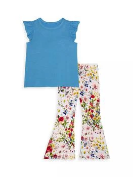 推荐Little Girl's & Girl's Barbara 2-Piece T-Shirt & Bell Bottom Set商品