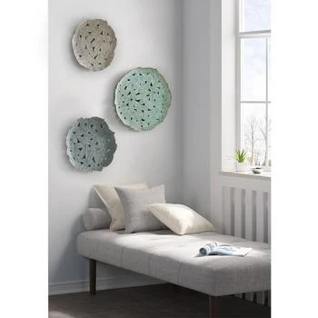 Simplie Fun | Rossi Textured Feather 3-piece Metal Disc Wall Decor Set,商家Premium Outlets,价格¥986