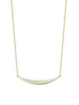 商品Shashi | 14K Goldplated Half Moon Necklace,商家Saks OFF 5TH,价格¥288图片