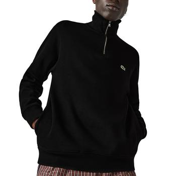 推荐Men's Solid Quarter-Zip Interlock Ribbed Sweatshirt商品