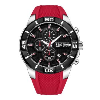 Kenneth Cole | Men's Dress Sport Red Silicon Strap Watch, 48mm商品图片,