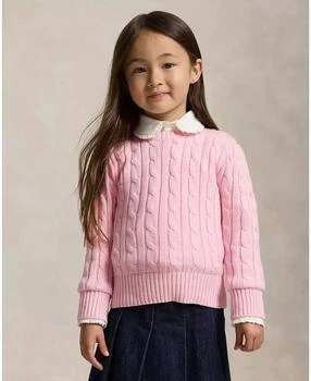 Ralph Lauren | Girls 2T-6x Long-Sleeve Cable-Knit Cotton Sweater,商家Macy's,价格¥479