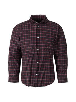 巴黎世家衬衫是什么牌子, Balenciaga | Balenciaga Plaid Wrinkled Effect Shirt商品图片 7.6折