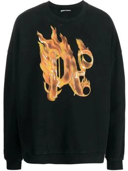 推荐Palm Angels `Burning Monogram` Crew-Neck Sweatshirt商品